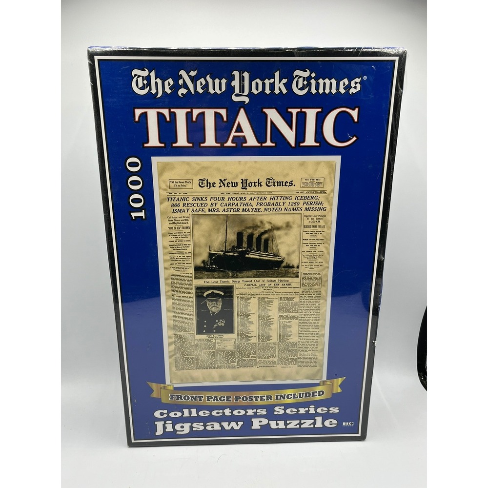 New York Times Titanic 1000 Piece Jigsaw Puzzle Collectors Series Sealed Poster